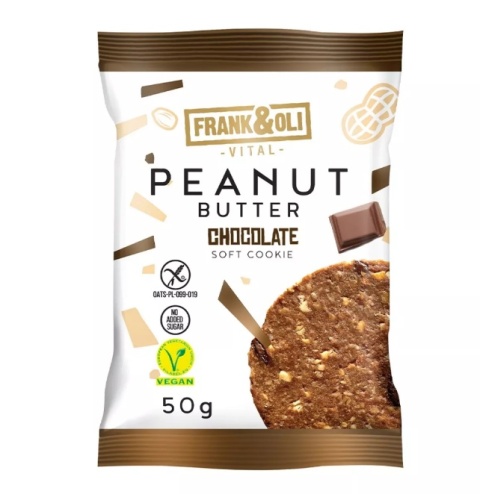 Frank&Oli Soft Cookie Peanut Butter Chocolate 50g Frank&Oli Soft Cookie Peanut Butter Chocolate 50g