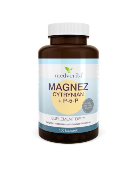 Medverita Magnez cytrynian + P-5-P 100 kapsułek Medverita Magnez cytrynian + P-5-P 100 kapsułek