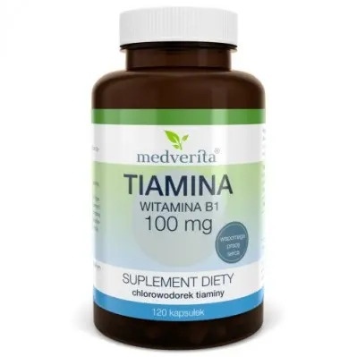 Medverita Tiamina (wit. B1) 100 mg 120 kapsułek Medverita Tiamina (wit. B1) 100 mg 120 kapsułek