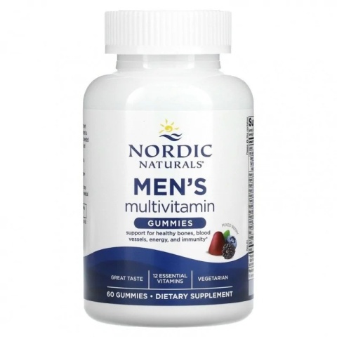 Nordic Naturals Men's Multivitamin Gummies 60 żelków mixed berry Nordic Naturals Men's Multivitamin Gummies 60 żelków mixed berry