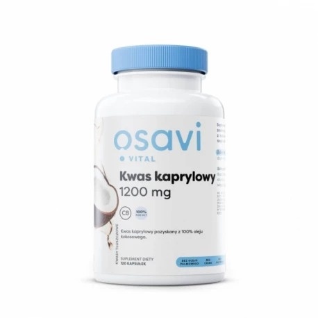 Osavi Caprylic Acid kwas kaprylowy 1200mg 120 kapsułek żelowych Osavi Caprylic Acid kwas kaprylowy 1200mg 120 kapsułek żelowych