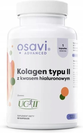 Osavi Kolagen Typu II z Kwasem Hialuronowym 60 kapsułek