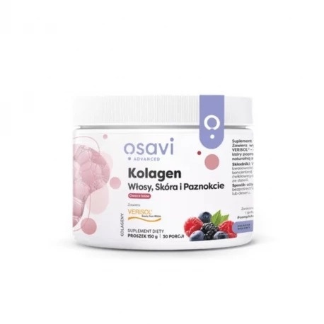Osavi Kolagen Włosy Skóra i Paznokcie proszek 150 g owoce leśne Osavi Kolagen Włosy Skóra i Paznokcie proszek 150 g owoce leśne