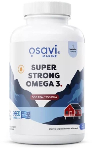 Osavi Super Strong Omega 3 Marine 500 EPA 250 DHA 90 kapsułek żelowych