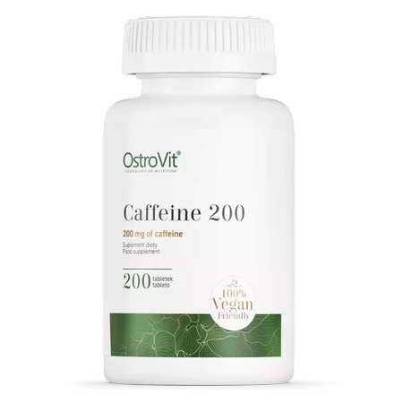 OstroVit Caffeine 200 mg 200 tabletek OstroVit Caffeine 200 mg 200 tabletek