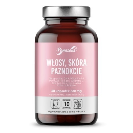 Panaseus Włosy Skóra Paznokcie 50 kapsułek Panaseus Włosy Skóra Paznokcie 50 kapsułek