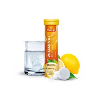 Protego Witamina C 1000 Musująca 20 tabletek musujących o smaku cytrynowym