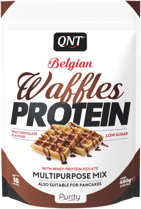 QNT Belgian Waffles Protein Mieszanka do proteinowych gofrów 480gr o smaku mlecznej czekolady QNT Belgian Waffles Protein Mieszanka do proteinowych gofrów 480gr o smaku mlecznej czekolady