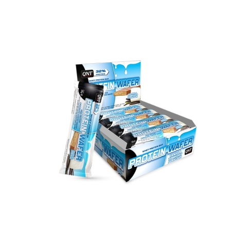 QNT Protein Wafer 32% 12 szt 35g o smaku waniliowym QNT Protein Wafer 32% 12 szt 35g o smaku waniliowym