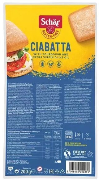 Schar Ciabatta bułka 4x50 g 200 g