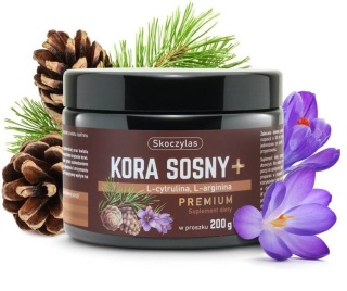 Skoczylas KORA SOSNY PREMIUM L-cytrulina L-arginina szafran proszek 200 g