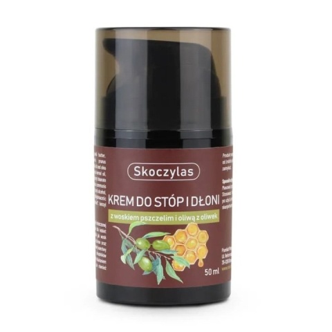 Skoczylas Krem do stóp i dłoni z woskiem pszczelim i oliwą z oliwek 50 ml Skoczylas Krem do stóp i dłoni z woskiem pszczelim i oliwą z oliwek 50 ml