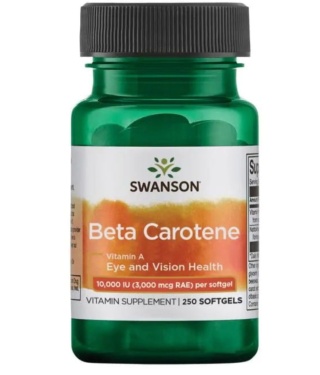 Swanson Beta Carotene 10000 IU 250 kapsułek żelowych