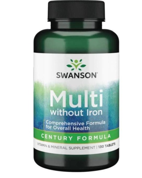 Swanson Century Formula bez żelaza 130 tabletek Swanson Century Formula bez żelaza 130 tabletek