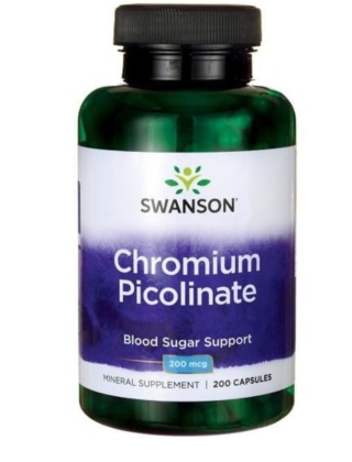 Swanson Chrom pikolinian 200 µg 200 kapsułek