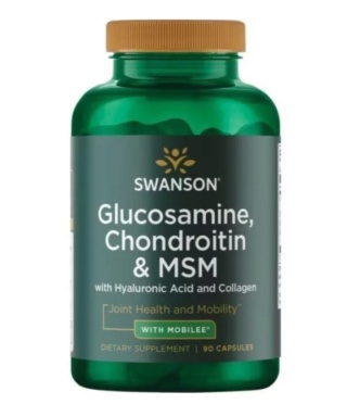 Swanson Flucosamine Chondroitin MSM Hyaluronic Acid Collagen 90 kapsułek