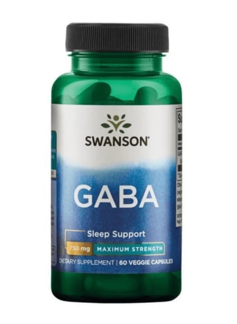 Swanson GABA Forte 750 mg 60 kapsułek Swanson GABA Forte 750 mg 60 kapsułek