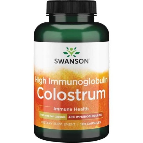 Swanson High IG Colostrum 500mg 120 kapsułek Swanson High IG Colostrum 500mg 120 kapsułek