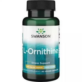 Swanson L-Ornityna 500 mg 60 kapsułek