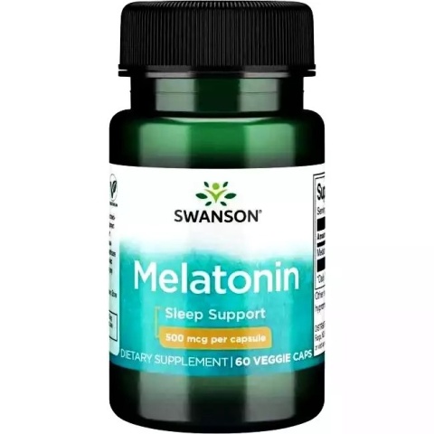 Swanson Melatonina 500 µg 60 vege kapsułek Swanson Melatonina 500 µg 60 vege kapsułek