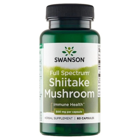 Swanson Shiitake grzybek 500 mg 60 kapułek Swanson Shiitake grzybek 500 mg 60 kapułek
