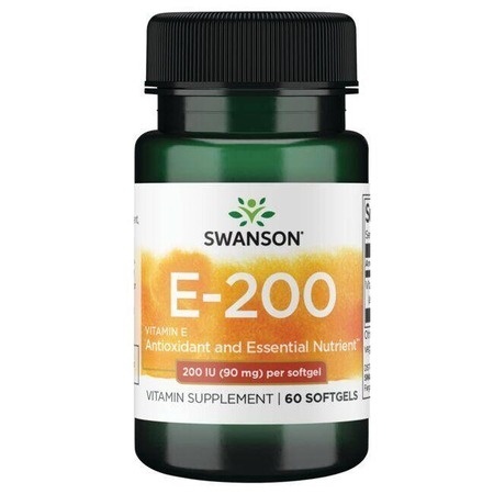 Swanson Witamina E 200 IU 60 kapsułek Swanson Witamina E 200 IU 60 kapsułek