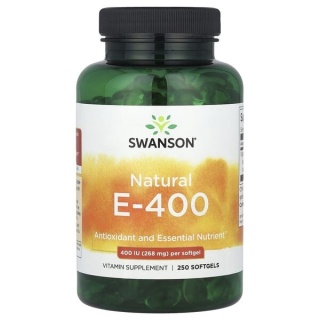 Swanson Witamina E Naturalna 400 IU 250 kapsułek
