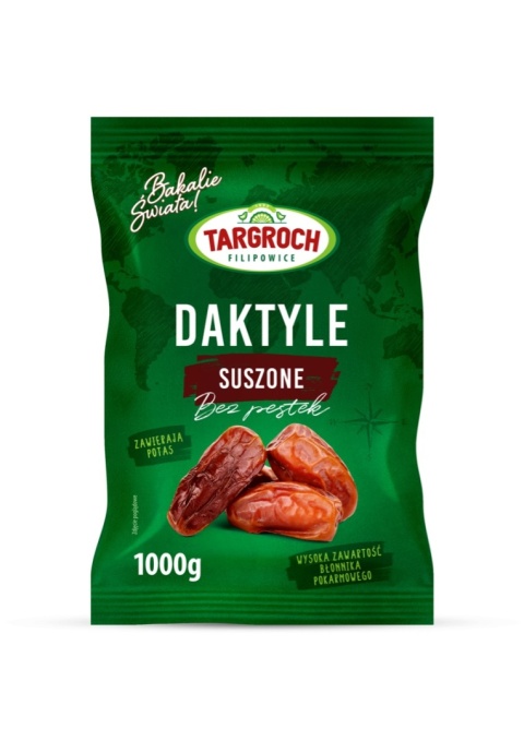 Targroch Daktyle suszone bez pestek flowpack 1kg Targroch Daktyle suszone bez pestek flowpack 1kg