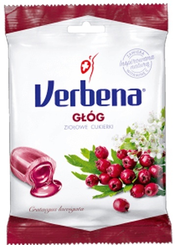 Verbena Cukierki ziołowe Głóg 60g Verbena Cukierki ziołowe Głóg 60g
