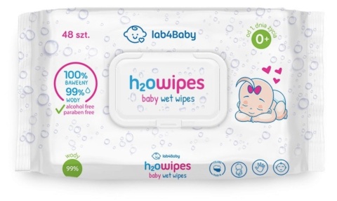Alg Pharma h2o Baby wet wipes 48 sztuk Alg Pharma h2o Baby wet wipes 48 sztuk