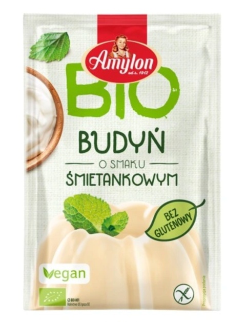 Amylon Budyń O Smaku Śmietankowym Bezglutenowy BIO 40 g Amylon Budyń O Smaku Śmietankowym Bezglutenowy BIO 40 g