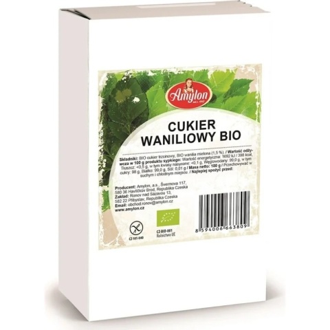 Amylon Cukier Z Wanilią Bourbon Bezglutenowy BIO 100 g Amylon Cukier Z Wanilią Bourbon Bezglutenowy BIO 100 g