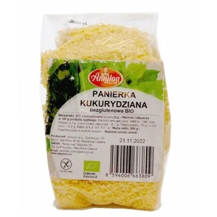 Amylon Panierka Kukurydziana Bezglutenowa BIO 200 g Amylon Panierka Kukurydziana Bezglutenowa BIO 200 g