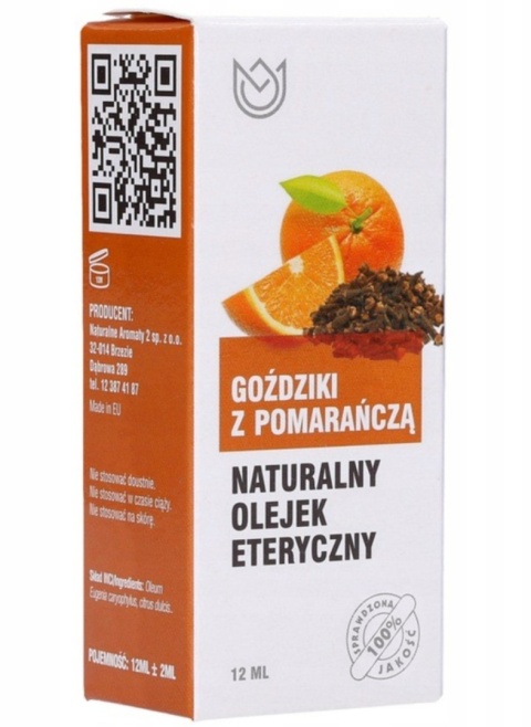 Aromatum Naturalny olejek eteryczny pomarańcza i goździk 12 ml Aromatum Naturalny olejek eteryczny pomarańcza i goździk 12 ml