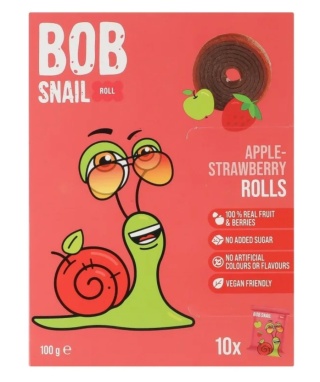 BOB SNAIL Przekąska jabłko - truskawka 100gr