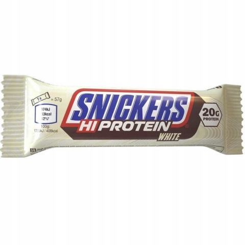 Mars Protein Snickers Hi Protein Bar Baton Proteinowy White 57g Mars Protein Snickers Hi Protein Bar Baton Proteinowy White 57g