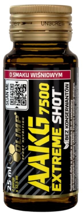 Olimp AAKG 7500 Extreme Shot 25 ml o smaku wiśniowym