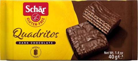 Schar Wafle czekoladowe Quadritos 2x20 g 40 g Schar Wafle czekoladowe Quadritos 2x20 g 40 g