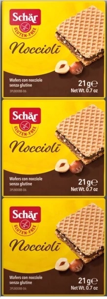 Schar Wafle orzechowe Noccioli 3x21 g 63 g Schar Wafle orzechowe Noccioli 3x21 g 63 g