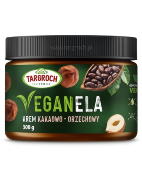 Targroch Krem VEGANELA z orzechów laskowych i kakao 300g Targroch Krem VEGANELA z orzechów laskowych i kakao 300g