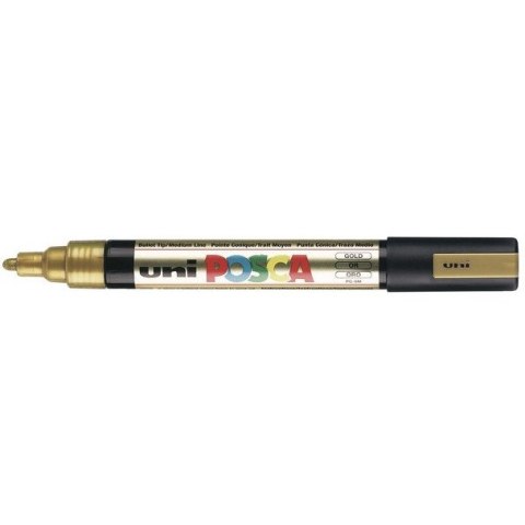 MARKER Z FARBĄ PLAKATOWĄ UNI PC-5M POSCA ZŁOTY Uni MARKER Z FARBĄ PLAKATOWĄ UNI PC-5M POSCA ZŁOTY Uni