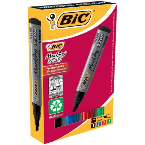 Markery permanentne BiC Marking 2300 4 kolory Bic Markery permanentne BiC Marking 2300 4 kolory Bic