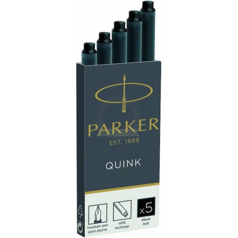 NABOJE ATRAMENTOWE PARKER QUINK CZARNE (5) Parker NABOJE ATRAMENTOWE PARKER QUINK CZARNE (5) Parker