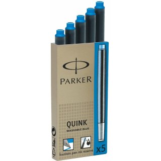 NABOJE ATRAMENTOWE PARKER QUINK ZMYWALNE NIEBIESKIE (5) Parker