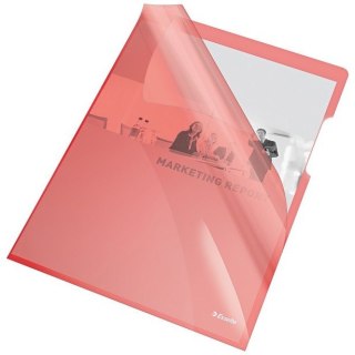 OFERTÓWKI ESSELTE "L" A4/150µm KRYSTALICZNE CZERWONE (25) Esselte