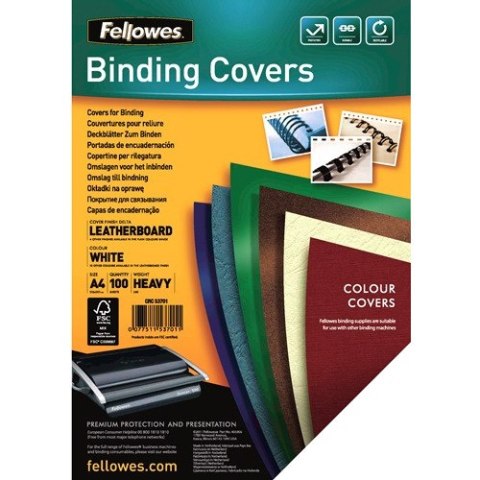 OKŁADKI DO BINDOWNICY A4 SKÓROPODOBNE CZARNE (100) Fellowes OKŁADKI DO BINDOWNICY A4 SKÓROPODOBNE CZARNE (100) Fellowes