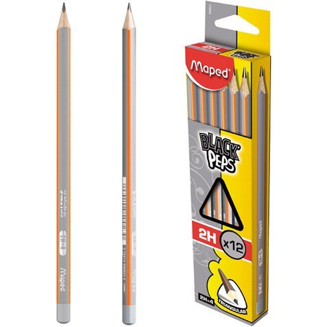 OŁÓWEK DREWNIANY MAPED BLACK'PEPS 2H BEZ GUMKI Maped OŁÓWEK DREWNIANY MAPED BLACK'PEPS 2H BEZ GUMKI Maped