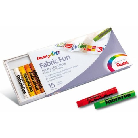 PASTELE DO TKANIN PENTEL 15 KOLORÓW Pentel