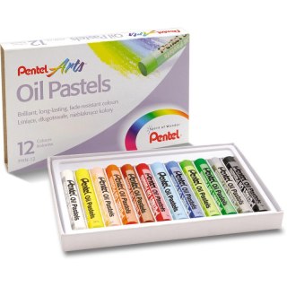 PASTELE OLEJNE PENTEL 12 KOLORÓW Pentel
