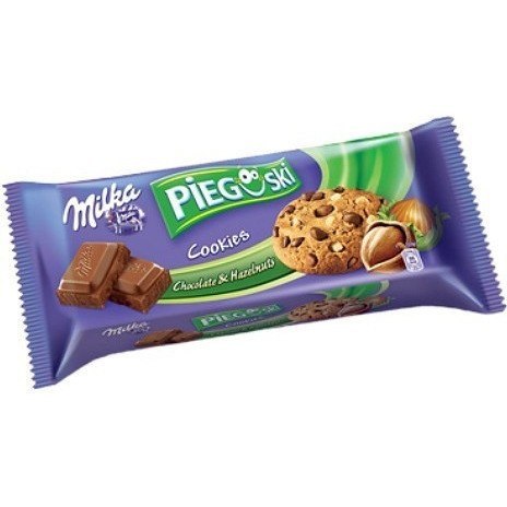 PIEGUSKI MILKA z CZEKOLADĄ i ORZECHAMI 135g Milka PIEGUSKI MILKA z CZEKOLADĄ i ORZECHAMI 135g Milka